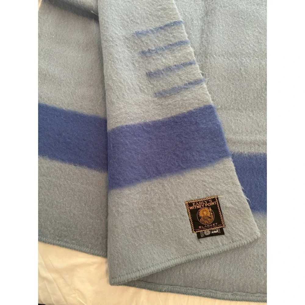 Early's Witney 4 Point Blanket Blue 100% Wool 88